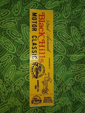 Vtg Sturgis 52nd Annual Black Hills Motor Class Motorcycle Sticker New